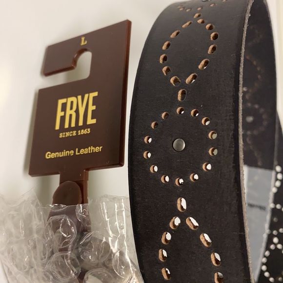 Frye Accessories - Frye Leather Western Belt Black Large
